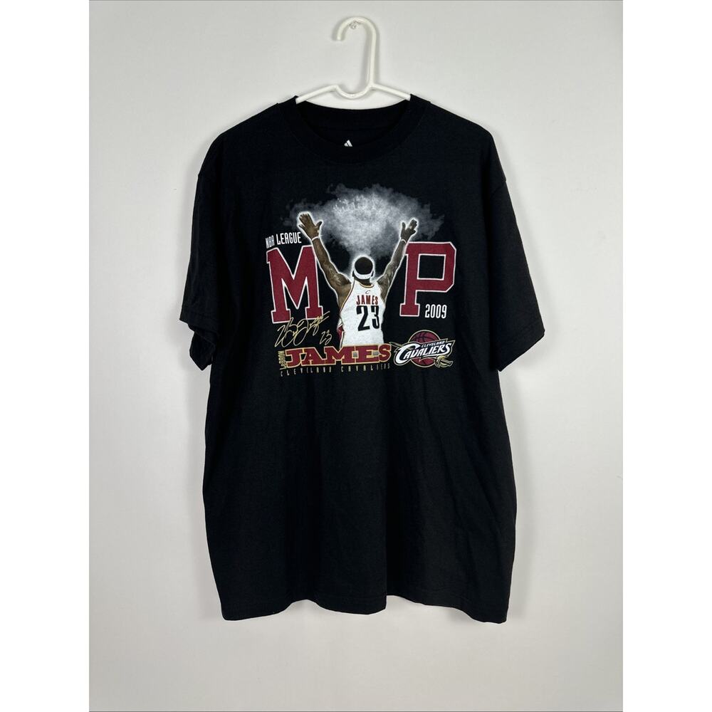 Lebron James T Shirt Mens Large Adidas 2009 MVP #23 Cleveland Cavaliers